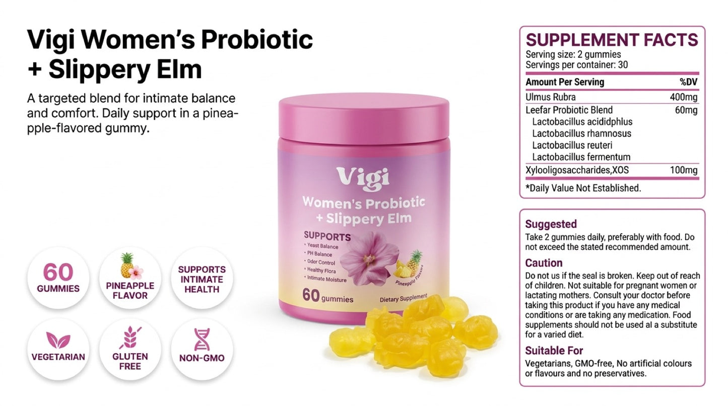 Women's Probiotic + Slippery Elm Gummies